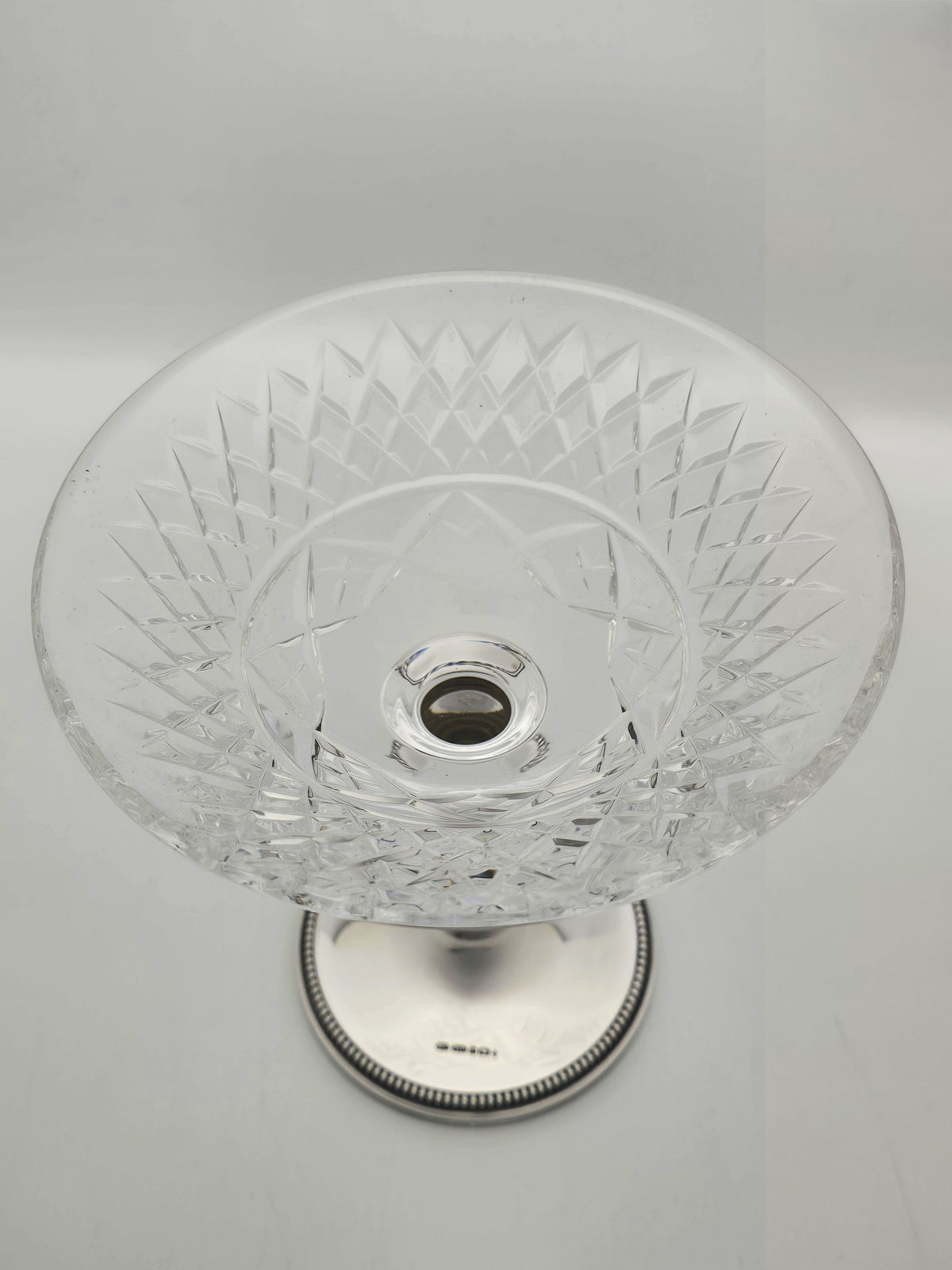 Vintage Sterling Silver and Cut Glass Comport Birmingham 2000