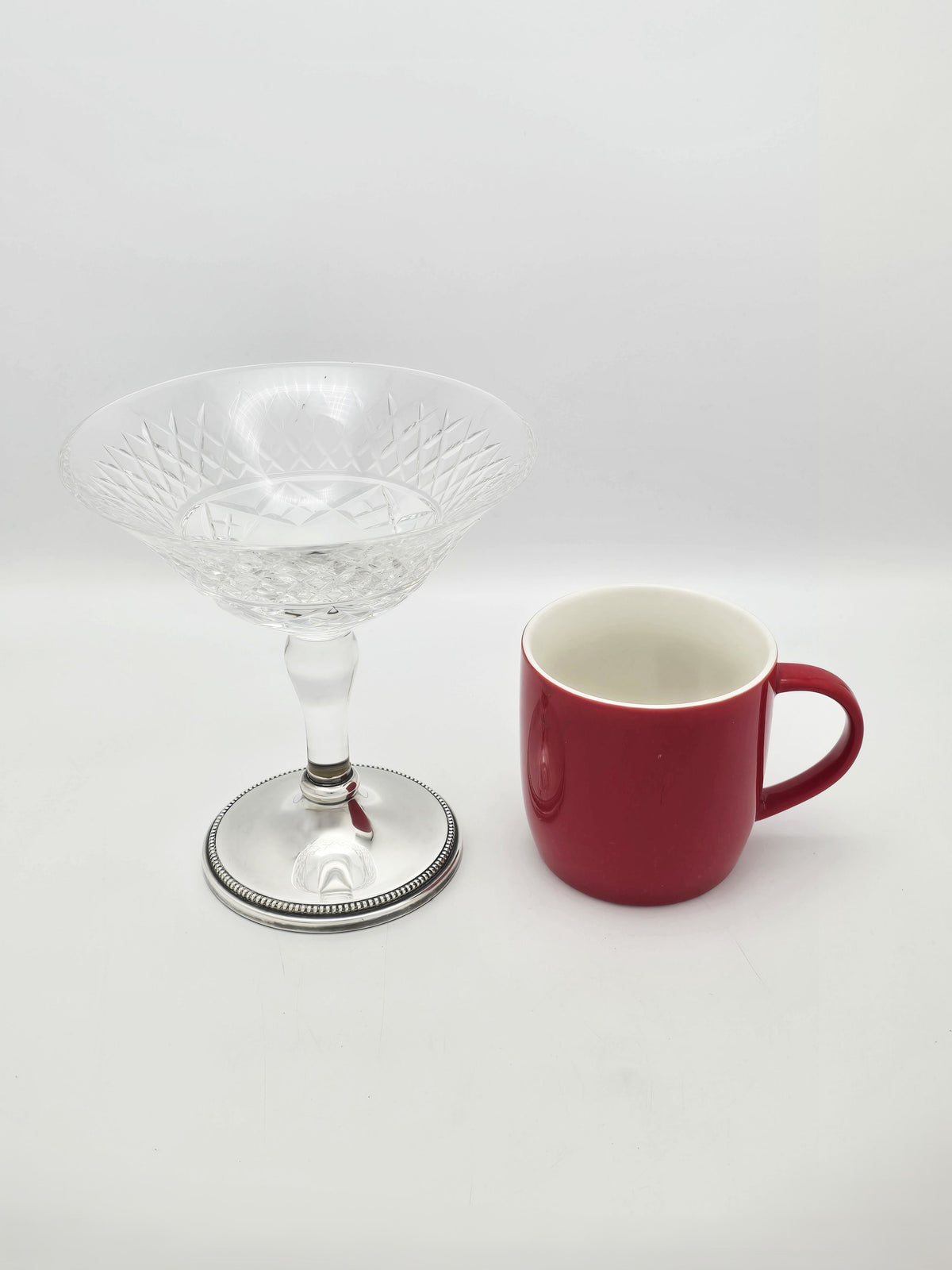 Vintage Sterling Silver and Cut Glass Comport Birmingham 2000