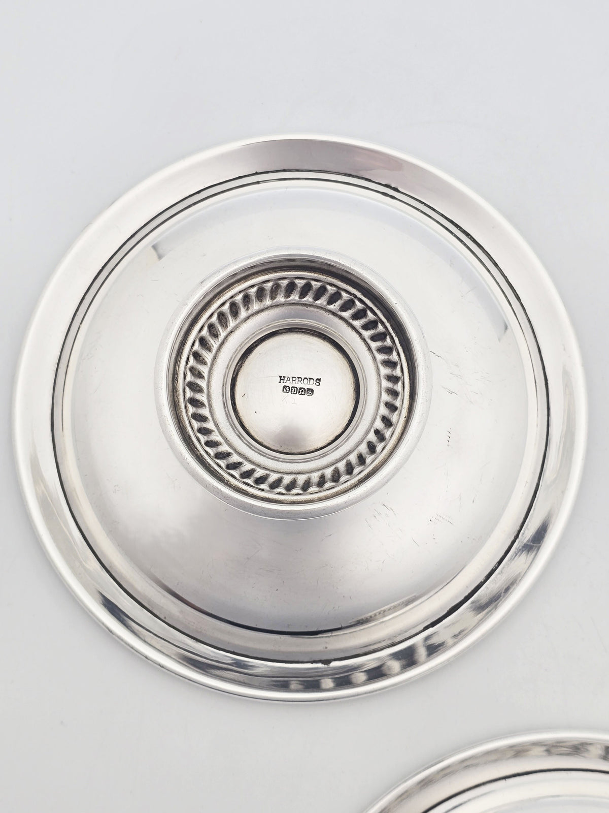 Antique Silver Plated Harrods Serving Dishes with Rope Borders circa 1920