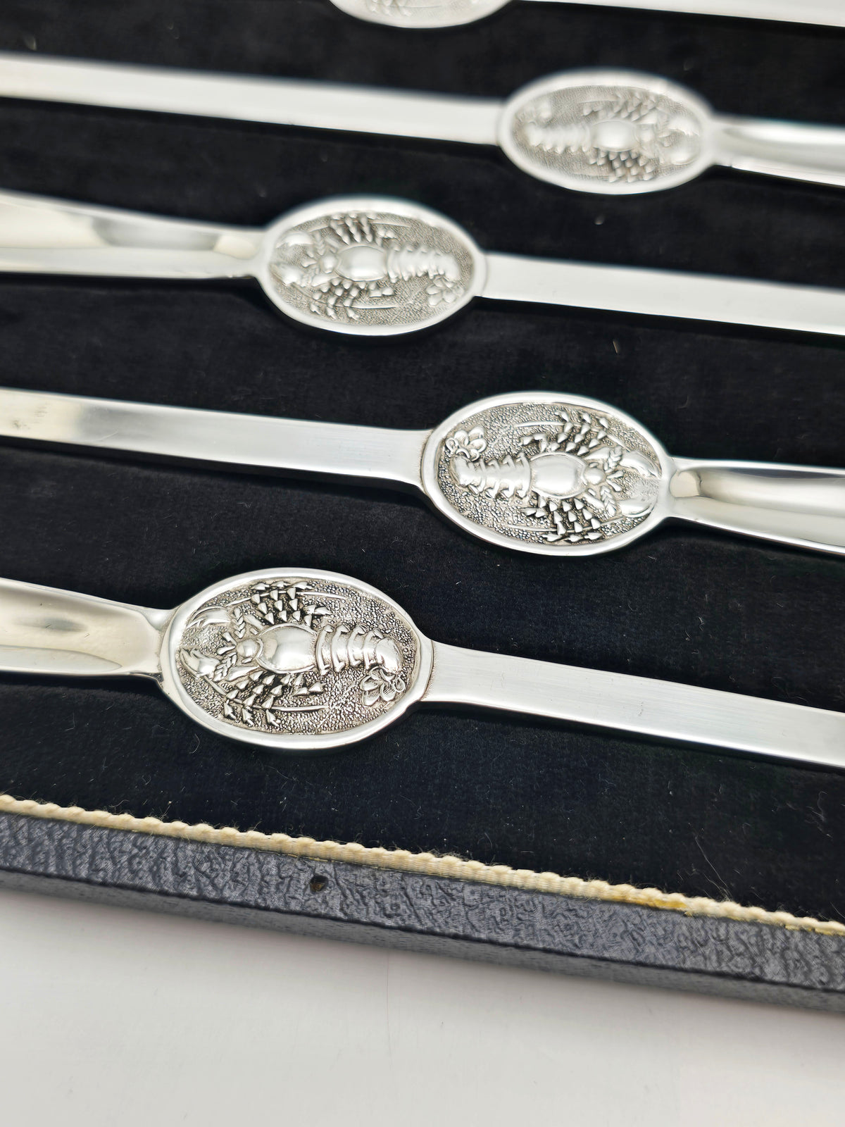 Antique Silver Plated Lobster Pick Set Mappin and Webb circa 1920