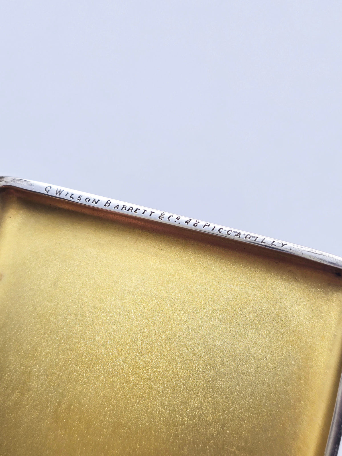 Antique Victorian Sterling Silver and Gilt Cigarette Case Birmingham 1884