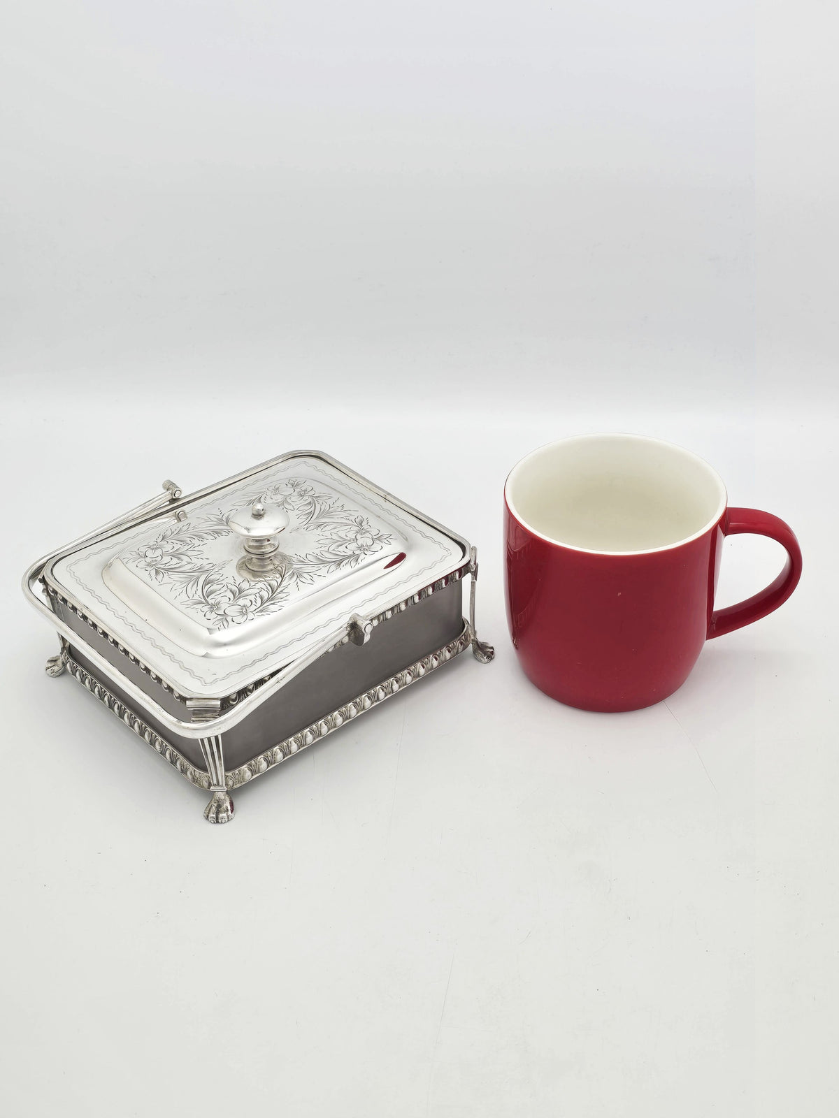 Antique Edwardian Silver Plated Frosted Glass Butter Dish circa 1905