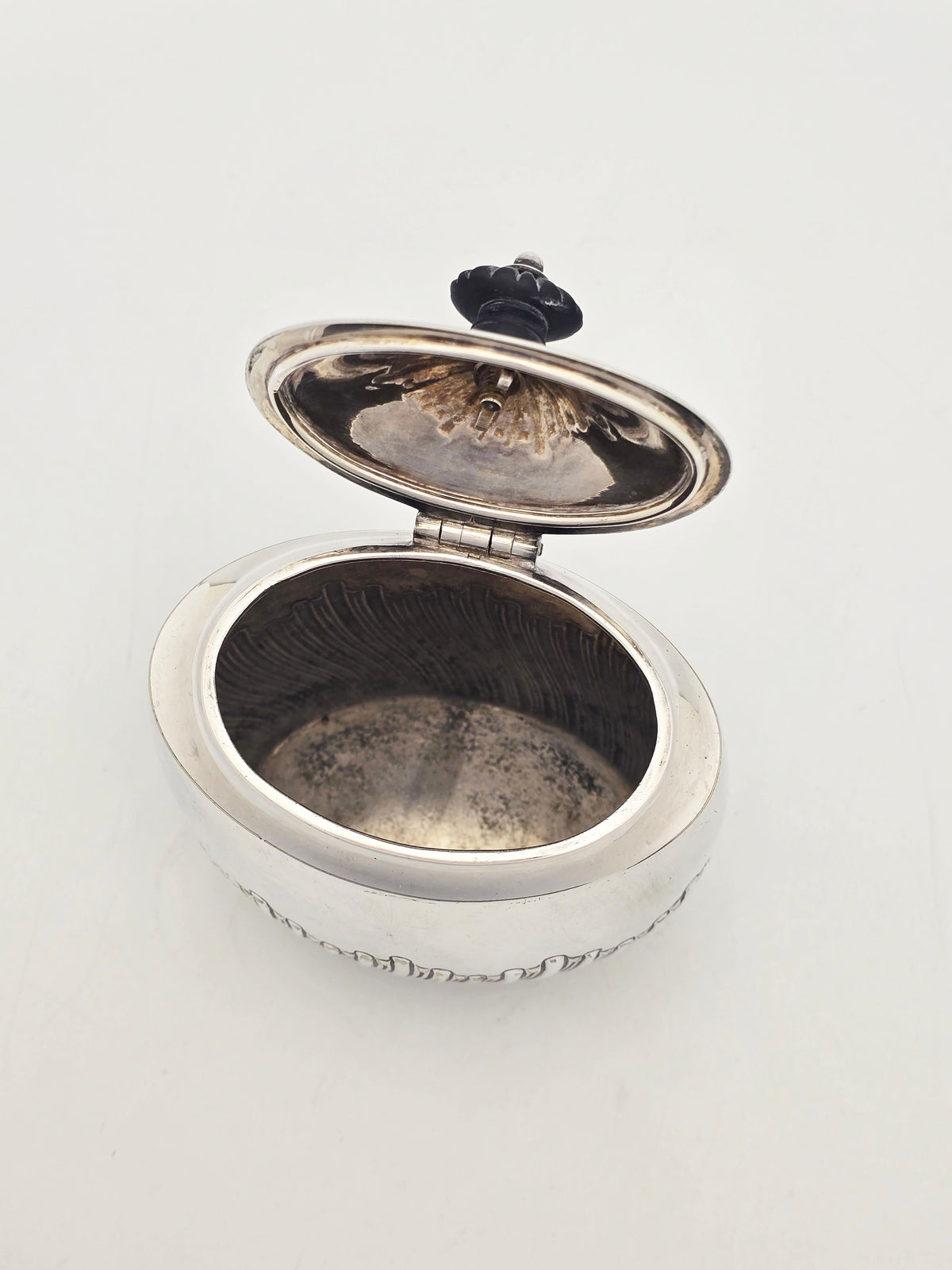 Antique Edwardian Silver Plated Tea Caddy Fluted Detail circa 1905