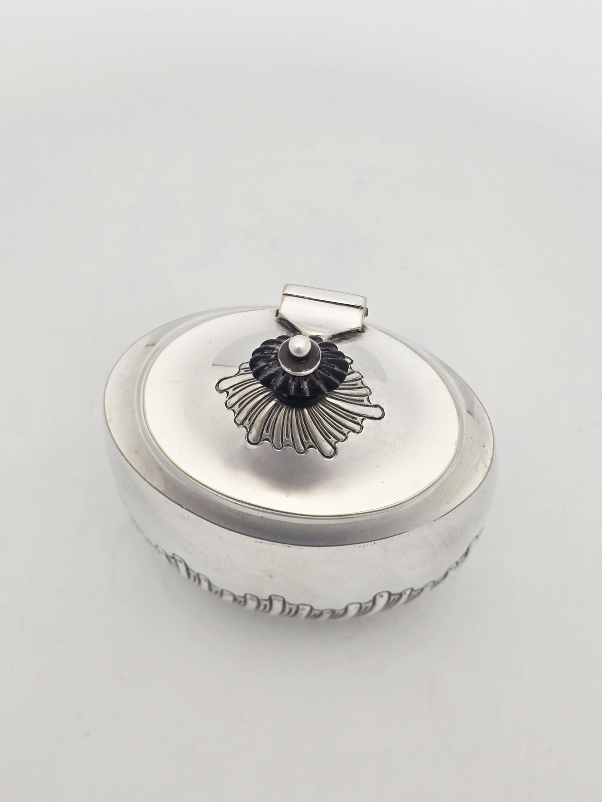 Antique Edwardian Silver Plated Tea Caddy Fluted Detail circa 1905