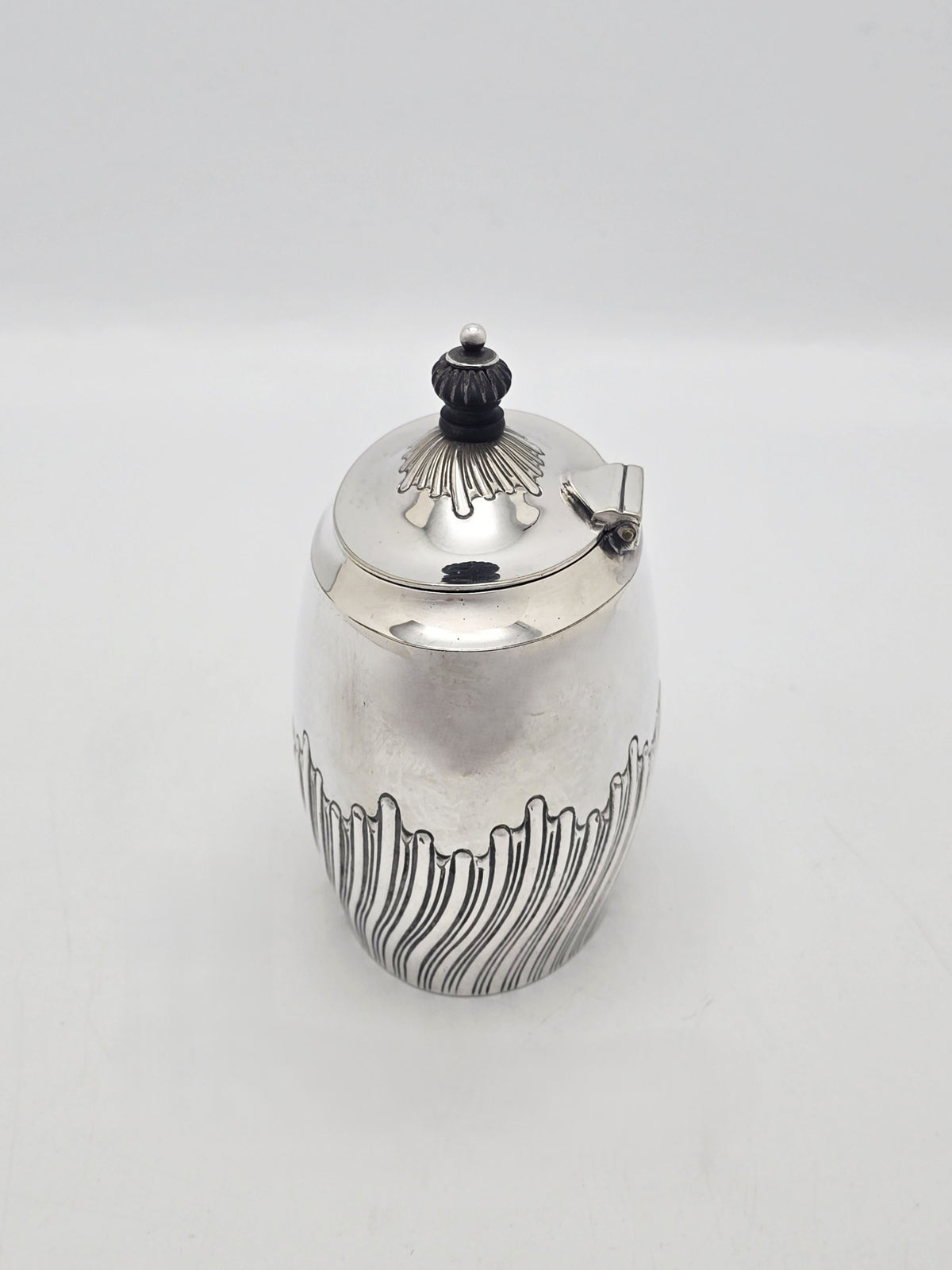 Antique Edwardian Silver Plated Tea Caddy Fluted Detail circa 1905
