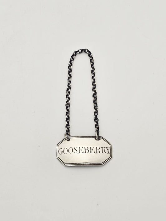 Antique Georgian Sterling Silver Gooseberry Bottle Label London 1811