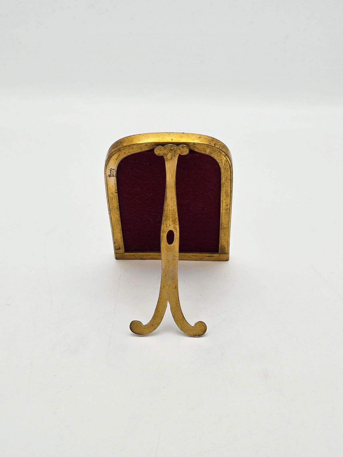Antique Victorian Brass and Enamel Arched Picture Frame circa 1880