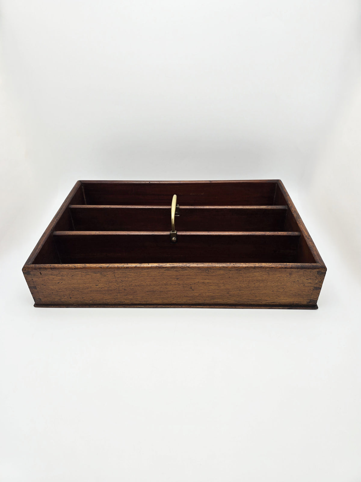 Antique Georgian Mahogany Cutlery Box with Brass Handle, circa 1820