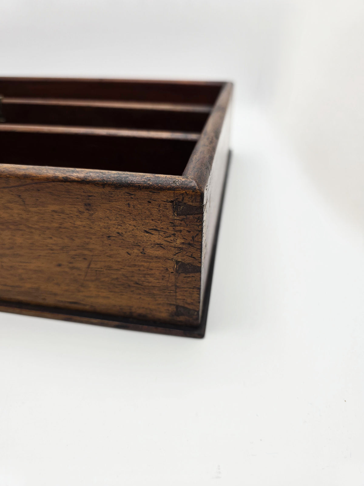 Antique Georgian Mahogany Cutlery Box with Brass Handle, circa 1820