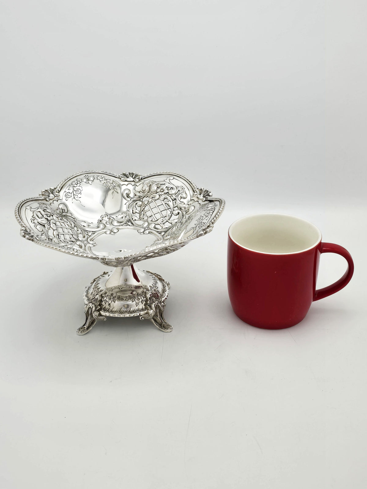 Antique Victorian Silver Plated Pair of Pierced Serving Dishes circa 1890