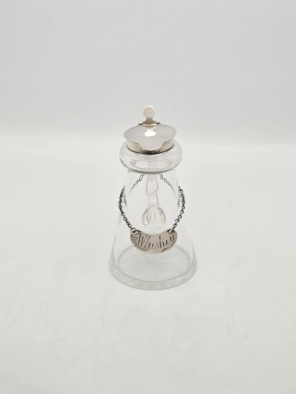 Vintage Sterling Silver and Glass Whisky Noggin Birmingham 1937