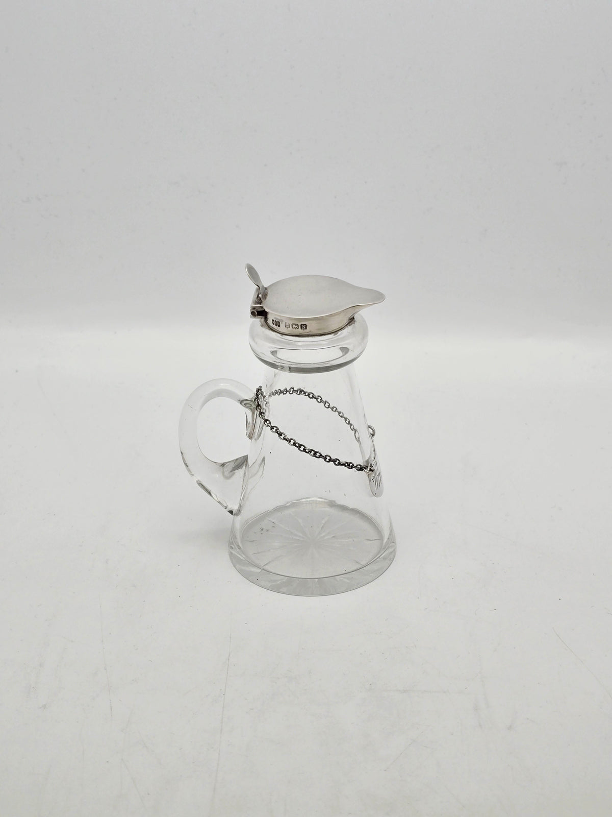 Vintage Sterling Silver and Glass Whisky Noggin Birmingham 1937