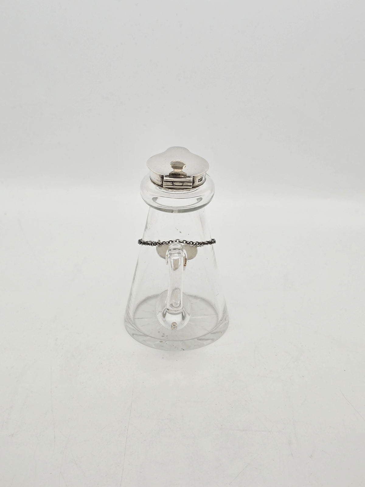 Vintage Sterling Silver and Glass Whisky Noggin Birmingham 1937