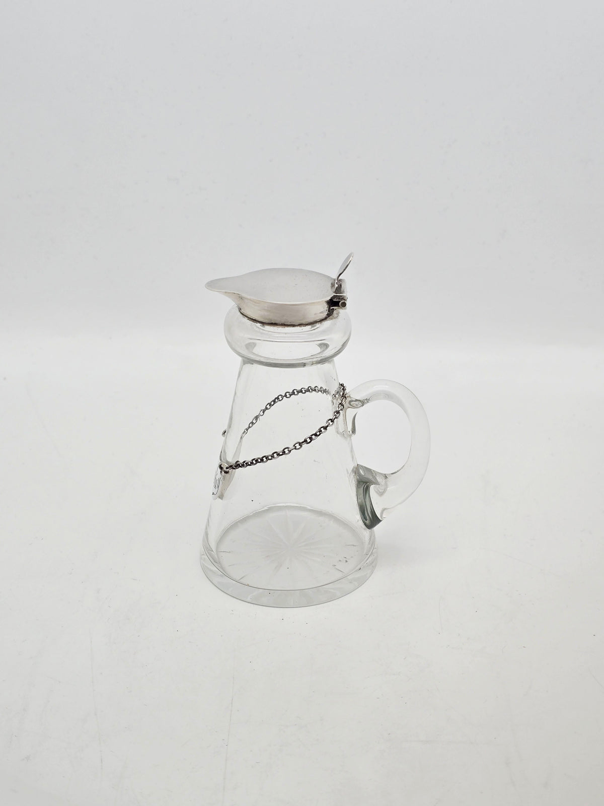 Vintage Sterling Silver and Glass Whisky Noggin Birmingham 1937