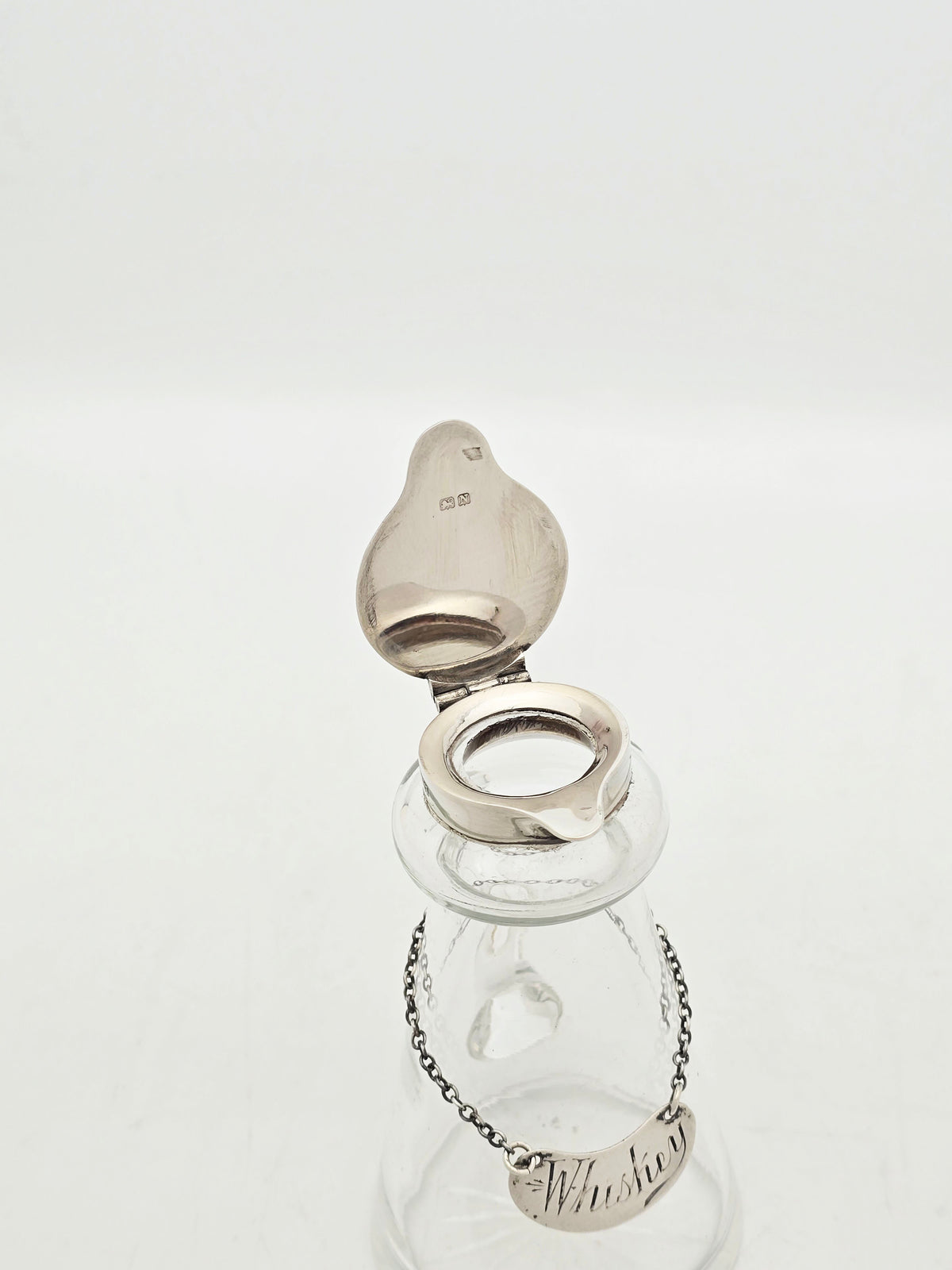 Vintage Sterling Silver and Glass Whisky Noggin Birmingham 1937