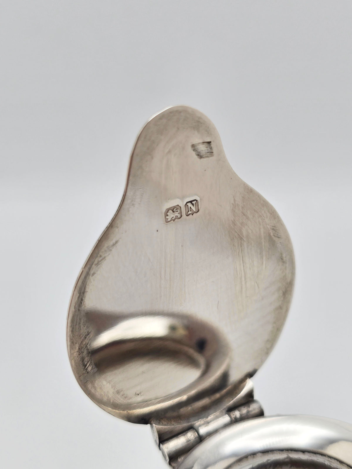 Vintage Sterling Silver and Glass Whisky Noggin Birmingham 1937