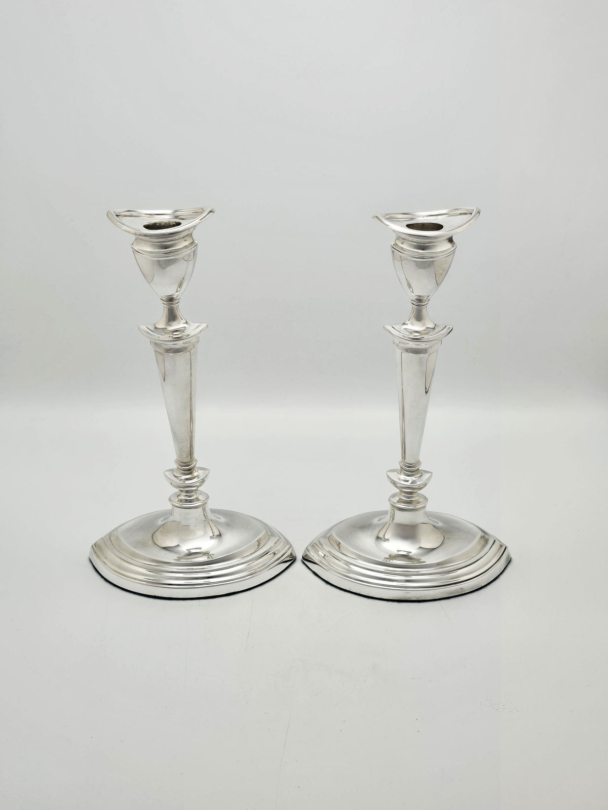 Antique Edwardian Silver Plated Pair of Candlesticks circa 1905