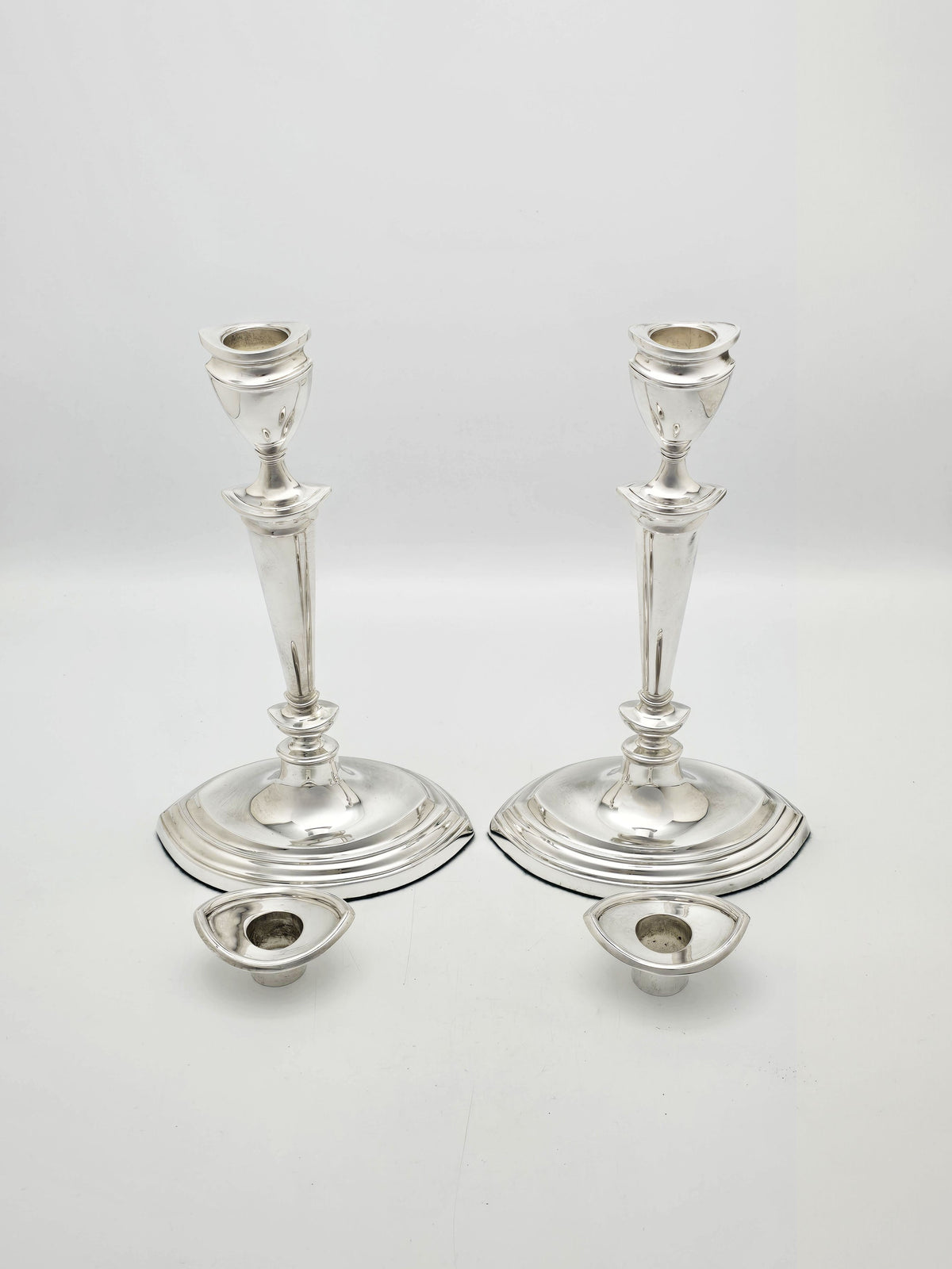 Antique Edwardian Silver Plated Pair of Candlesticks circa 1905