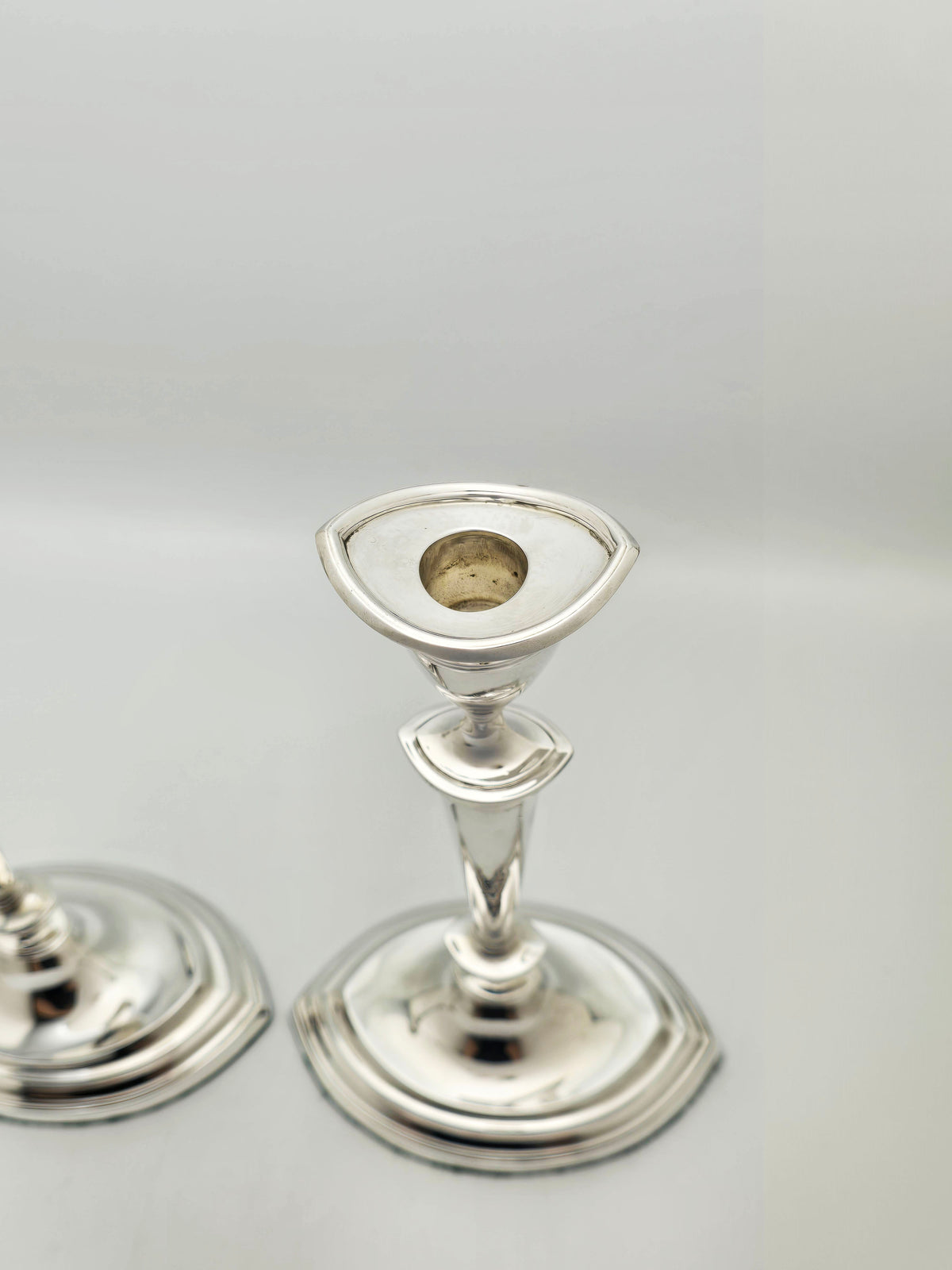 Antique Edwardian Silver Plated Pair of Candlesticks circa 1905