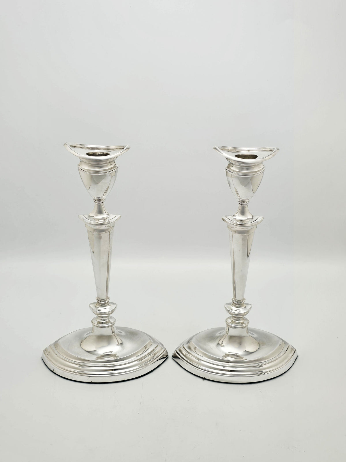 Antique Edwardian Silver Plated Pair of Candlesticks circa 1905
