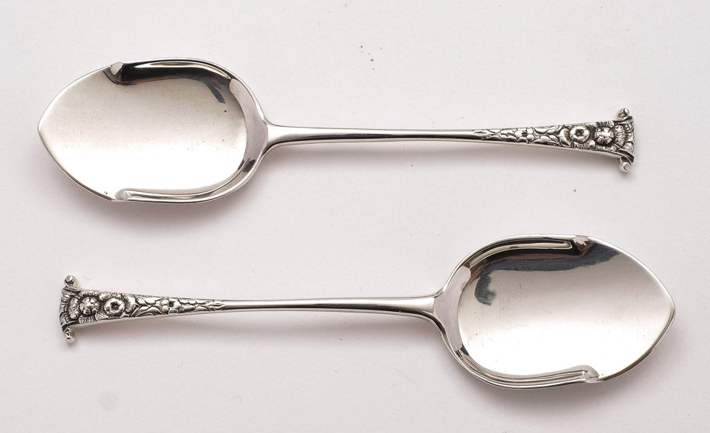 Pretty Pair of Antique Victorian Preserve/Jam Spoons – London 1892