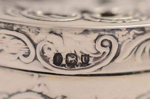 Splendid Dutch Silver & Pierced Lidded Box with English Marks