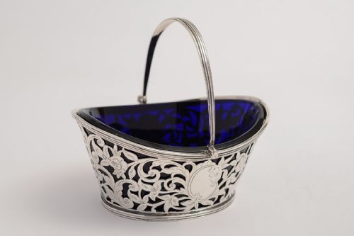 Fine Victorian Silver Pierced & Hand Engraved Cream Pail