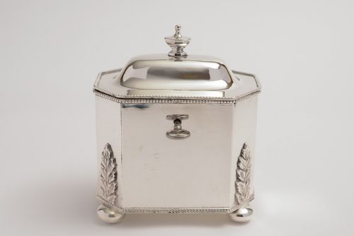 Charming Victorian Silver Plated Lockable Tea Caddy