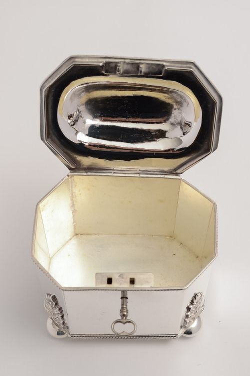 Charming Victorian Silver Plated Lockable Tea Caddy