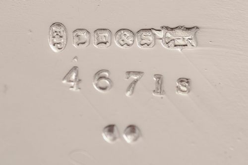 Silver Plated Double Ink Stand with Pen Holder