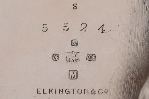 Fabulous Elkington Six Piece Silver Plate Egg Cruet Set