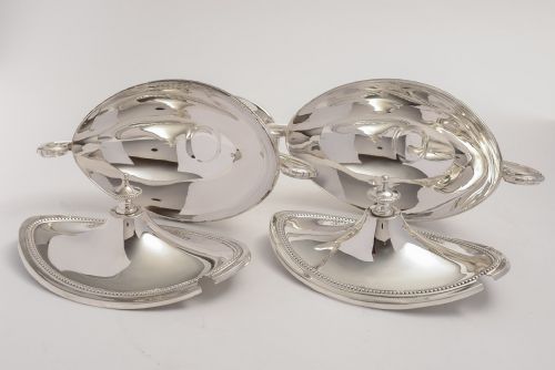 A good pair of Sheffield plate Sauce Tureens