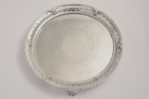 Edwardian Pierced & Embossed Salver