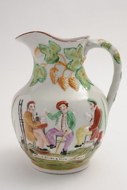 A Victorian Staffordshire Beer Jug