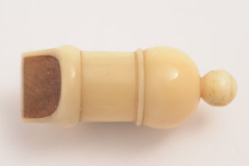 A Lovely Victorian Turned Ivory Whistle