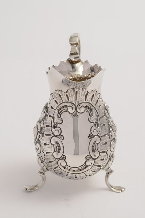 Victorian Sterling Silver Embossed Cream Jug