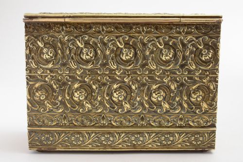 Lovely Victorian Thick Gage Brass Letter/Document Box