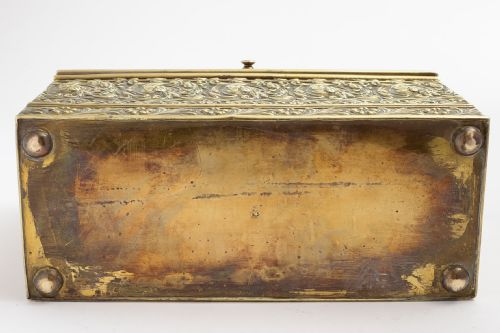 Lovely Victorian Thick Gage Brass Letter/Document Box