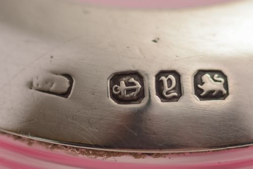 Victorian Cranberry Threaded-Glass Match Striker