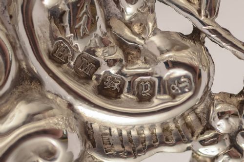 Pair of sterling silver bon bon dishes.