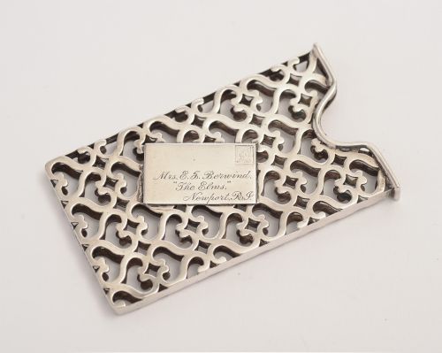 Unusual American Sterling Silver card holder