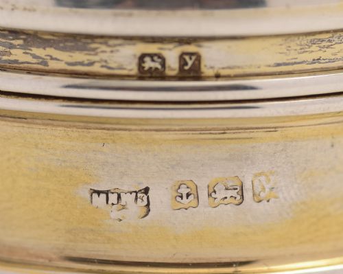 Pretty blue Guilloche Enamel pill box