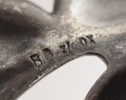 Beautiful oval Art Nouveau WMF pewter plaque.