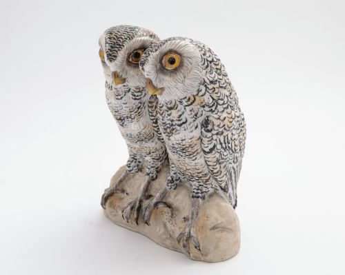 Adorable pair of Victorian china owls.