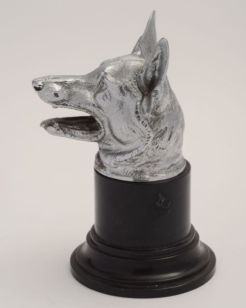 1920s Alsatian Head Car Mascot