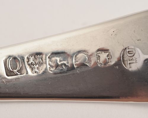 Pair of Georgian Provincial Sterling Silver Berry Spoons