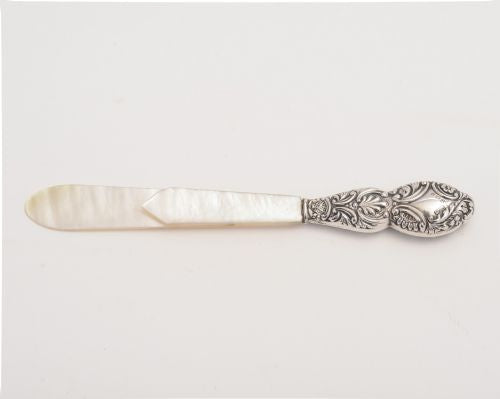 Edwardian mother of pearl bookmark.