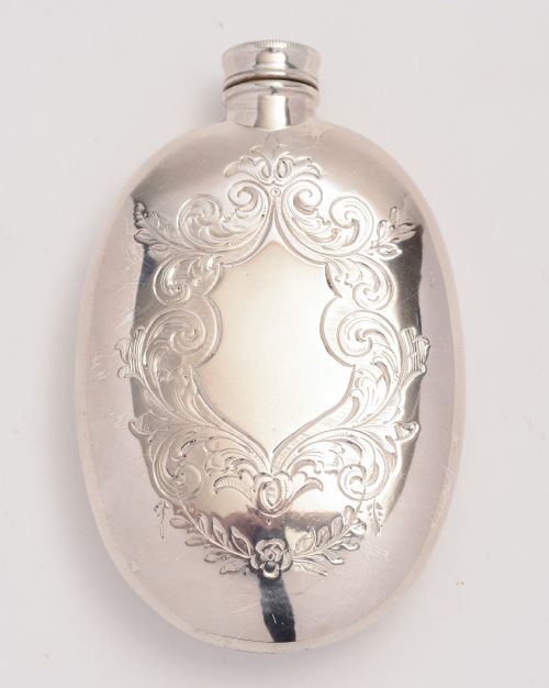 Silver Plated Victorian Hip Flask