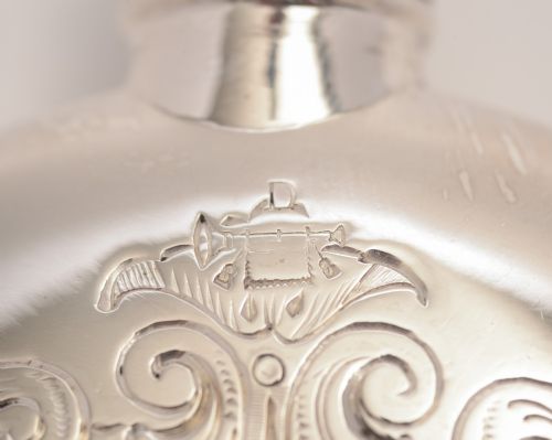 Silver Plated Victorian Hip Flask