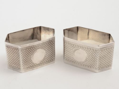 Art Deco Boxed Sterling Silver Napkin Rings